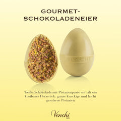 Venchi - Schokoladenei, Pistaziengeschmack, mit ganzen Pistazien, mit Überraschung, glutenfrei, 500g, Osterkollektion, Geschenkidee