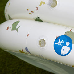 Miniland – Aufblasbares Babybecken 100 cm, kompaktes und sicheres rundes Babybecken