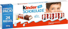 Kinder Chocolate – Gefüllte Milchschokoladenriegel – 1 Packung mit 24 einzelnen Riegeln (24 x 12,5 g).