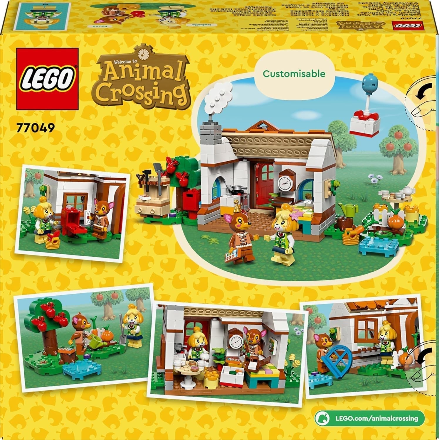 LEGO Animal Crossing Vizită de la Melinda, jucărie creativă pentru copii cu 2 mini-figurine din seria de jocuri video, inclusiv Fatima, Merch, cadou pentru fete și băieți de la 6 ani 77049 Seturi de constructie Besuche den LEGO-Store