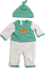 Miniland Puppenkleidung Set 40cm, Pyjama mit Schlafmütze