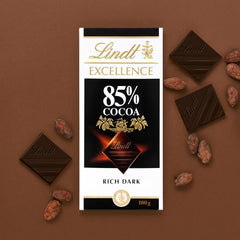 Lindt-Schokolade | Riegel EXCELLENCE 85 % Kakao | 100g | Extra dunkle Schokolade | Veganer Schokoriegel