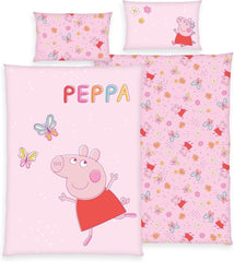 Peppa Pig Kinderbettwäsche-Set, 100 x 135 cm und 40 x 60 cm, Baumwolle Bettwäsche – Kinder Naty Shop