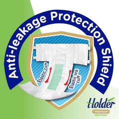 Einwegwindeln für Erwachsene, Unisex, wasserdicht, saugfähig, elastische Seite, atmungsaktiv, super saugfähig, doppellagiger Nässeindikator, 5-Sterne-Dermatologischer Schutz, Mittel