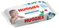 Huggies natürlich biologisch abbaubare Feuchttücher für empfindliche Babys, 8 x 48 Tücher, Großpackung