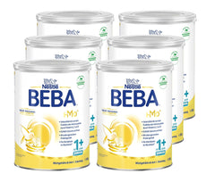 BEBA Junior 1+ Milchgetränk ab 1 Jahr, Mit HMO, Altersgerechter Proteingehalt, Nur Laktose, Ohne Palmöl, Ohne Fischöl, Kleinkindnahrung, Babymilchpulver, 6er Pack (6 x 800g)