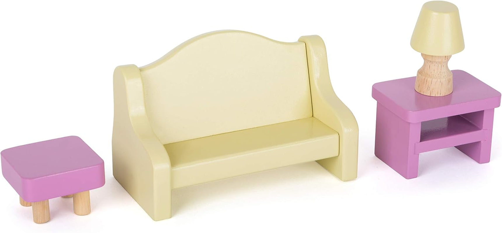 Small Foot 11192 Palat de păpuși din lemn rotativ, cu 3 etaje, inclusiv mobilier de jucărie, multicolor, 37 X 40 X 67 Cm Casute de papusi Naty Shop