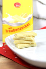 frankonia SCHOKOLADE Weiße Schokolade mit Dextrose, laktosefrei und glutenfrei, 80 g