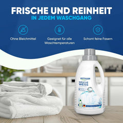 HEITMANN Wäschebleiche: Flüssigbleiche mit Aufhellungskraft gegen Grauschleier und Vergilbung, chlorfrei, 500 ml Waschmittel Naty Shop
