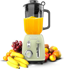 Cecotec Standmixer Retro Power Schwarz Titan Retrogrün. 1200W Maximale Leistung, 2 Geschwindigkeiten, 4-Klingen-Messer Mit Schwarzer Titanbeschichtung Und 1,5L Krug, Vintage-Design in Grün Kitchen Naty Shop Green