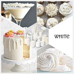 Lebensmittelfarbe Gel - 150G Konzentrierte Gel Lebensmittel Farben Zum Backen, Kuchen Dekorieren, Kekse Und Macaron - Zuckerfreie Lebensmittelfarbe Für Getränke, Osterei, DIY Seifen Und Basteln (Weiß) Naty Shop
