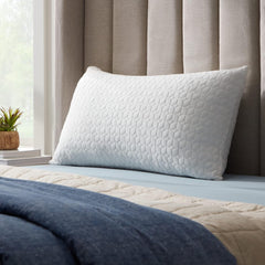 Pernă LUCID 40 X 80 cm cu umplutură hibridă din spumă de memorie mărunțită și microfibră - umplutură detașabilă, reglabilă - husă lavabilă - pentru dormit lateral, pe spate și pe burtă Perne standard Naty Shop 40 X 80 Cm