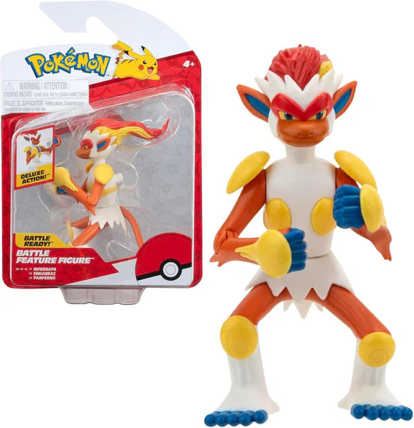 Pokemon Pokemon Figur Infernape Panferno – 11 cm Figuren – New Wave 2024 – Offizielles Pokemon-Spielzeug