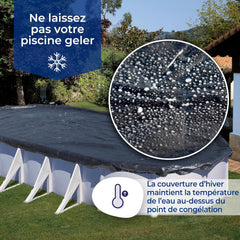 Gre CIPROV501 – Winterplane für ovale Pools 500 x 300 cm, schwarze Farbe