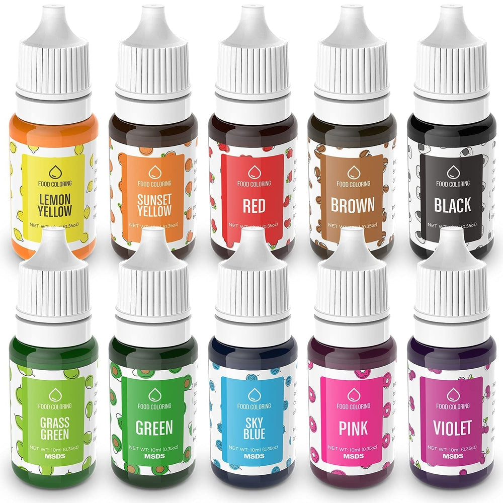 Set 10 coloranti alimentari, lichid, 10 x 10 ml Naty Shop Default Title