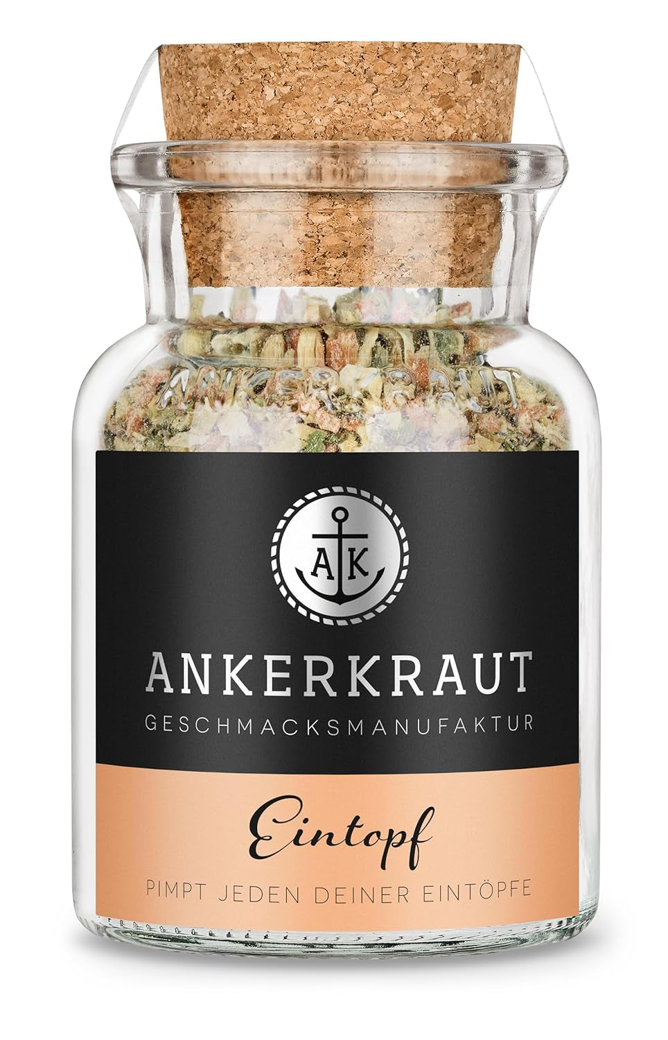 Ankerkraut Eintopf, Linsen, Beans and Gemüse, Gewürz-Mischung, Vielfalt für jeden Geschmack, ohne Geschmacksverstärker, lecker schmecker, 90 g im Korkglas