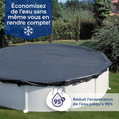 Gre CIPROV501 – Winterplane für ovale Pools 500 x 300 cm, schwarze Farbe