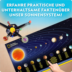 NATIONAL Geographic Leuchtendes 3D-Sonnensystem Modellbausatz für Kinder – Baue & Bemale EIN Planetensystem mit beweglichen Armen, Mint-Projekt für Kinder von 8-12 Jahren