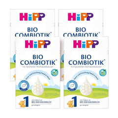 HiPP 1 Bio Combiotik (4 x 600g), Milchpulvernahrung für Säuglinge ab der Geburt, mit natürlichen Milchsäurekulturen und leicht zu behandelnder Bio-Stärke, in bester Bio-Qualität