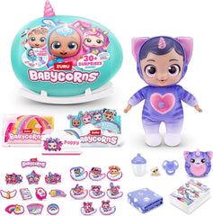 Babycorns Serie 1 von ZURU Magische Babypuppe Katze (Poppy) mit Zubehör, Überraschungs-Unboxing-Spielzeug für Kinder, Mädchen
