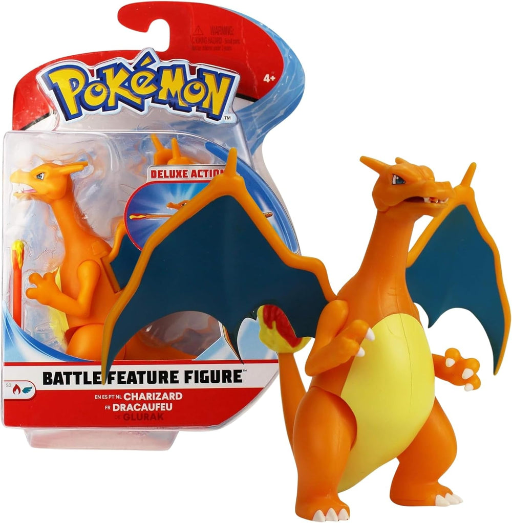 Pokémon PKW0368 – Kampf-Feature-Figur – Glurak, offizielle bewegliche Figur, 11,5 cm, Actionfiguren, Standardtitel von Naty Shop