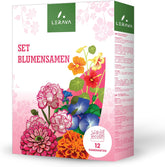 LERAVA-Blumensamen (12 Sorten) – winterharte Stauden – Garten- und Balkonsamen – schnelle Keimung für einfache Aussaat – pflegeleichte Blumenmischung für kontinuierliche Blüte