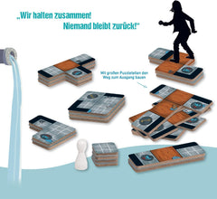 Moses. Sebastian Fitzek Underground, ein innovatives 3D-Thrillerspiel für Fans von Escape Games, ein kooperatives Brettspiel von Marco Teubner mit verschiedenen Schwierigkeitsgraden, ab 12 Jahren.