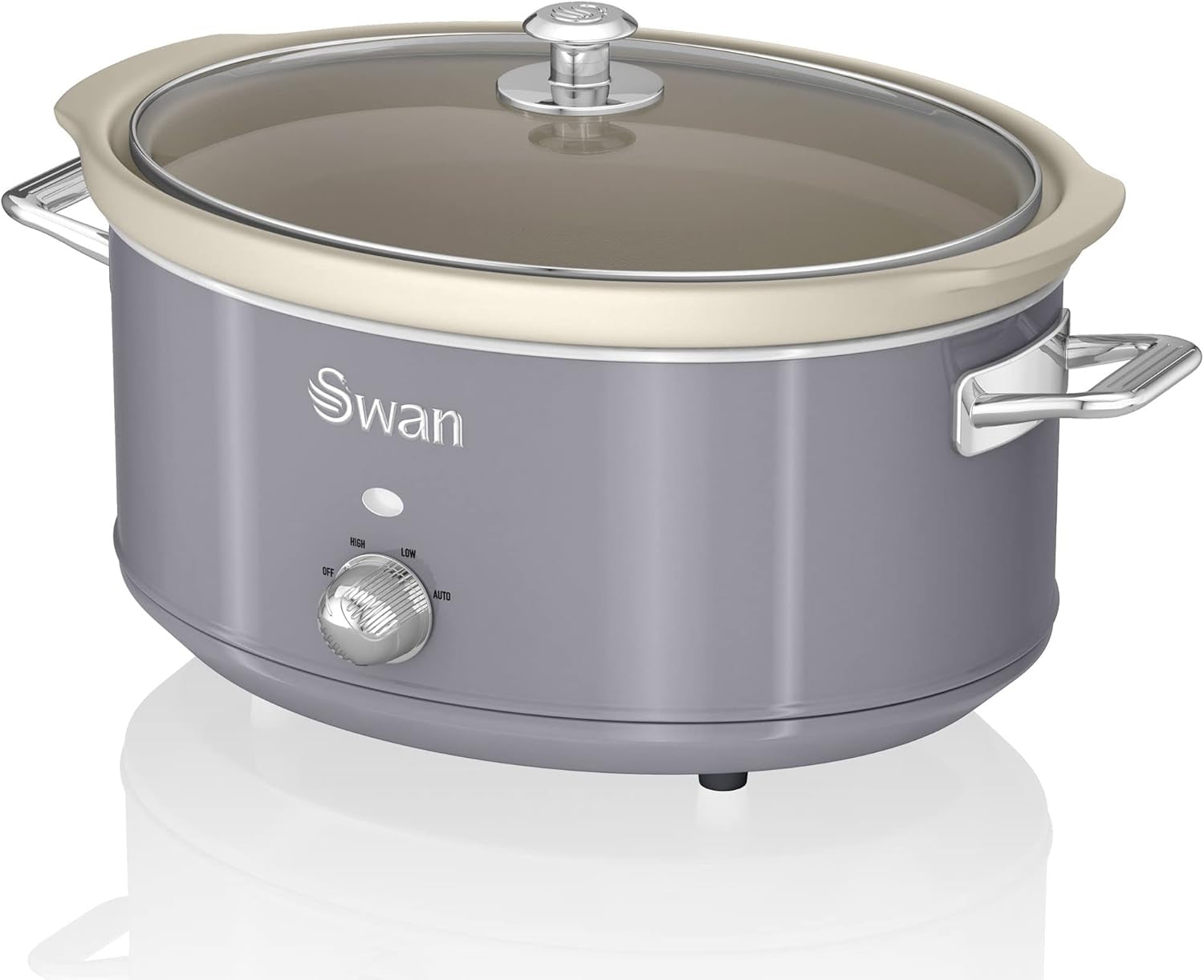 Swan Retro SF17031YELNEW Slow Cooker 6.5 litri, 320W Slow Cooker Naty Shop Gri