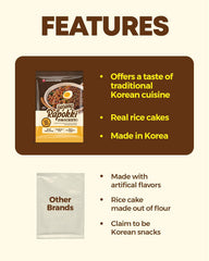 NONGSHIM Rapokki (Jjajang, 400 ml) – authentisches koreanisches Streetfood, Ramen und Reiskuchen, schwarze Bohnen; schnell und einfach zuzubereiten, in 4 Minuten fertig