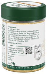 Fuchs Gewürze - Kreuzkümmel gemahlen - zum Würzen von Couscous, Hummus und Falafel - natürliche Zutaten - 50 g in wiederverwendbarer, recyclebarer Dose