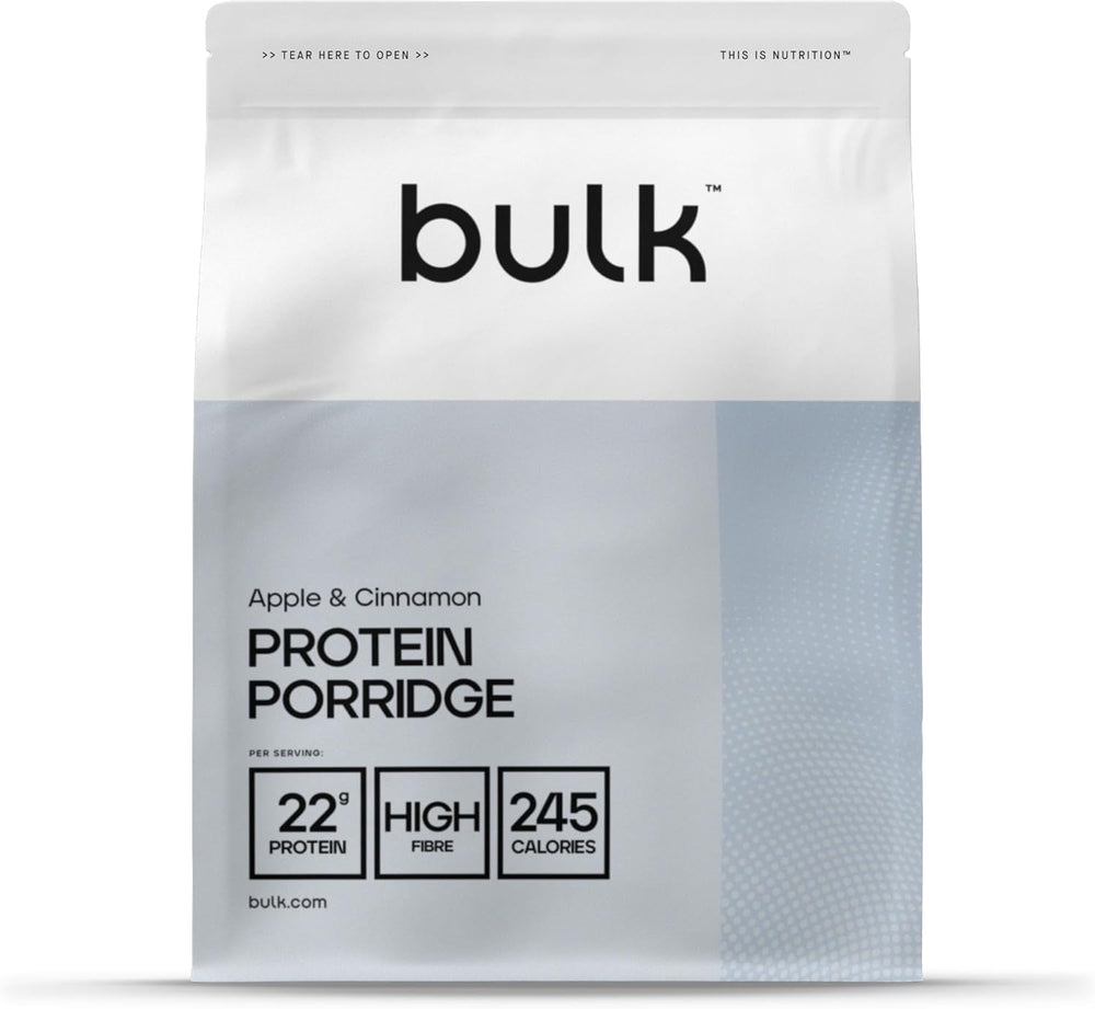 Komplette Protein-Haferflocken, proteinreiche Haferflocken, Molke, ballaststoffreich, Proteinbrei, Apfel-Zimt, 2,5 kg