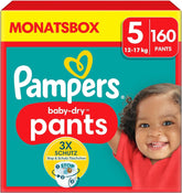 Pampers Windeln Pants Größe 5 Baby-Dry, 160 Windeln, 12Kg-17Kg, 360° Fit Hilft, Auslaufen Zu Verhindern Mutter und Kind Naty Shop 5 (160 Stück) Neu