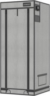 Aygrochy-Wachstumszelt, 60 x 60 x 160 cm, Indoor-Wachstumszelt mit reflektierender, weißer, herausnehmbarer PEVA-Bodenschale für Platz für den Pflanzenanbau