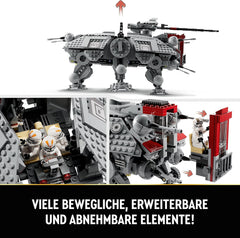 LEGO Star Wars At-Te Walker Mobiles Spielzeugmodell-Minifigurenset mit 3 Clone Troopers, Battle Droids und Dwarf Spider Droid 75337 Building Sets Besuchen Sie den LEGO-Store