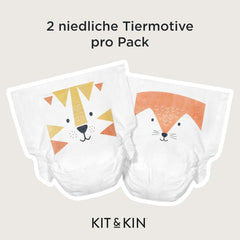 Kit & Kin Premium-Windeln, Größe 4 (9–14 kg), 128 Stück, pflanzlich und hypoallergen, zuverlässiger Auslaufschutz, vegan und frei von Tierversuchen