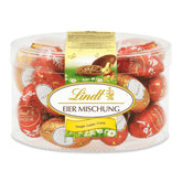 Lindt Schokoladeneier-Sortiment | 450 g Beutel | 9x LINDOR Milchschokolade, 8x Nougat, 8x Cresta | Verschiedene bunte Schokoladeneier für Ostern | Osterschokolade | Geschenk aus Schokolade | Schöne Ostereier