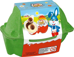 Kinder Joy 2er Pack – Eine Hälfte mit leckerer Milch- und Kakaocreme und knusprigen Kugeln, die andere Hälfte mit einer tollen Überraschung – Osterschokolade, Ostersüßigkeiten – Ostergeschenk – 40g