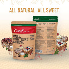 Natürliches Erythrit – Puderzucker | 10G = 7G Zucker, 850 Gramm Süßstoffe Naty Shop