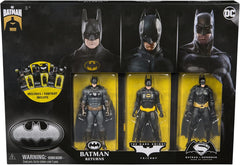 Set Ultimate Batman cu 3 figurine Batman (10 cm) din filmele Batman Returns, The Dark Knight și Batman V. Superman. De la 3 ani Action figures Naty Shop Titlu implicit