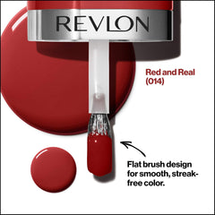 Revlon Ultra HD Snap Nagellack, langlebige vegane Formel, schnell trocknend und vollständige Deckkraft in einer Schicht, Farbe (8 ml), Rot und Schwarz (014), Unisex