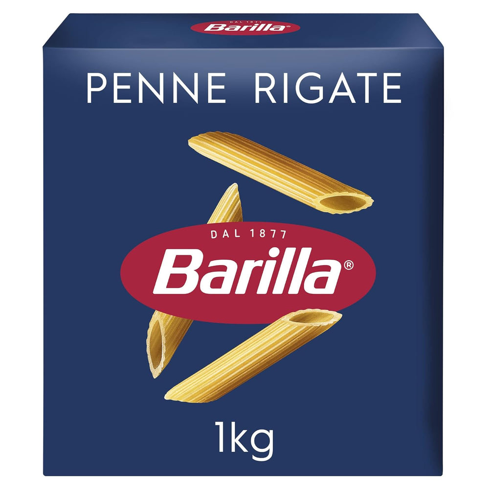 Pasta Barilla Classic Penne Rigate Nr. 73 hochwertiger Hartweizen, immer al dente, (1 x 1 kg) 1 Packung