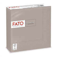 Fato, Șervețele de hârtie de unică folosință, Ideale pentru prânzuri informale și bufete, Pachet de 50 de șervețele, Dimensiune 33X33, Pliate în 4, 2 straturi, Turtledove, 100% hârtie din celuloză pură, certificat Fsc