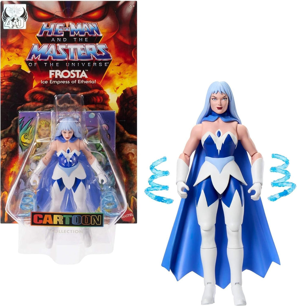 Masters of the Universe Origins Action Figure Frosta din colecția de desene animate, aproximativ 14 cm înălțime, din serialul TV din anii 1980, prințesa puterii cu forță de gheață, design detaliat și pelerină, JBM87 Action figures Naty Shop Titlu implicit