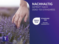 Pernă Traumnacht aloe vera cu husă confortabilă din microfibră moale catifelată, 40X80 cm, certificată Oeko-Tex, produsă în conformitate cu standardul de calitate german Perne standard Naty Shop