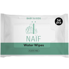 Naïf Baby-Feuchttücher ohne Plastik, 54 Stück (1 Packung x 54 Stück) – für Po, Körper und Gesicht des Babys – natürliche Inhaltsstoffe
