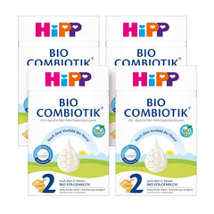 HiPP 2 Bio Combiotik (4 x 600g), Folgemilch nach 6 Monaten, mit Stärke, natürlichen Milchsäurekulturen, GOS, Omega-3 (DHA, ALA), in bester Bio-Qualität