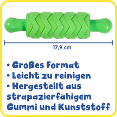 Mal- und Ton-Texturwalzen - 4er-Set - strukturierte Knetrollen für Kinder - Vielseitige Muster zum Basteln und Dekorieren