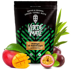 Set fructat Yerba Mate | Yerba Mate cu fructe | Verde Mate Green Mango & Maracuya, Ananas, Dragon | Yerba Mate verde braziliană | Ceai Yerba Mate | 3X500G