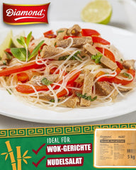 DIAMOND Glasnudeln, kurze Glasnudeln aus Mungobohnenstärke, natürlich vegan und glutenfrei – 1 x 5 kg