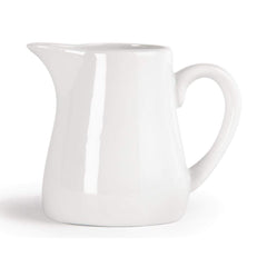 Olympia Whiteware Servierkannen 170 ml/6 oz (6er-Pack), weißes Porzellan - Kanne mit Henkel, ideal für Milch, Sahne, Vanillepudding, Soßen, Bratensoße - spülmaschinen- und mikrowellengeeignet, Café-Restaurant-Hausgebrauch, U819